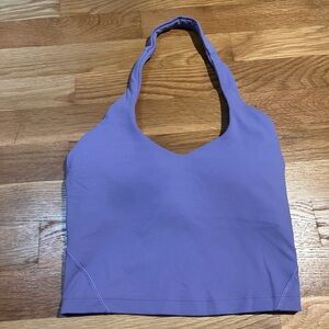 purple lululemon align halter neck tank top